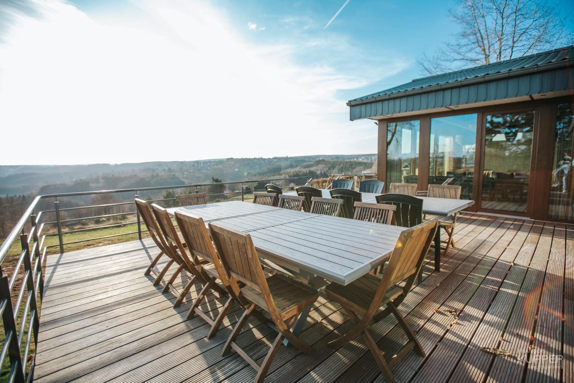 Villa Le Noir Flohay 30 Pers - Malmedy, Vue, Wellness Exterior foto